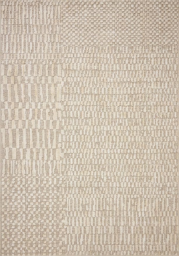 Loloi Amber Lewis Bexley Collection BEX-01 Natural/Birch 2'-7" x 10'-0" Runner Rug Neutral, Textured, Living, Bedroom, Dining, Carpet
