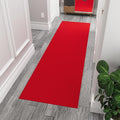 Ottomanson 2'7" x 9' Hallway Runner with Scraper Pile Extra Durable Non-Slip Rug Mat for Indoor & Outdoor Use - Ideal for Kitchen, Entryway, Patio & Garage - High-Traffic Carpet, Red