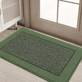 BEQHAUSE Indoor Door Mat 20" x 32", Dirt Trapper Door Mats Non-Slip Entryway Rugs Washable, Resist Dirt Absorbent Welcome Mat, Low Profile Floor Mats for Front Back Door and Entryway, Green
