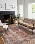 Loloi Chris Loves Julia Jules Collection JUL-01 Merlot/Multi 8'-6" x 11'-6", .13" Pile Height, Area Rug