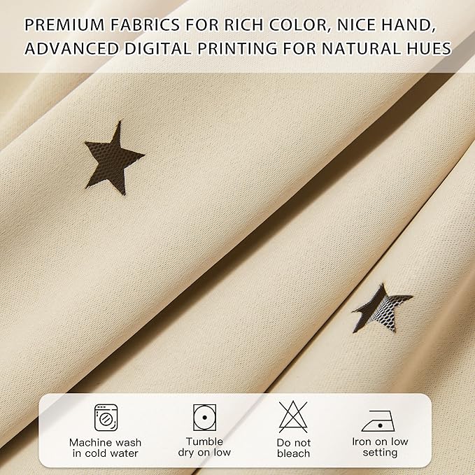 XiDi Curtains for Bedroom Decor Beige34/72/1