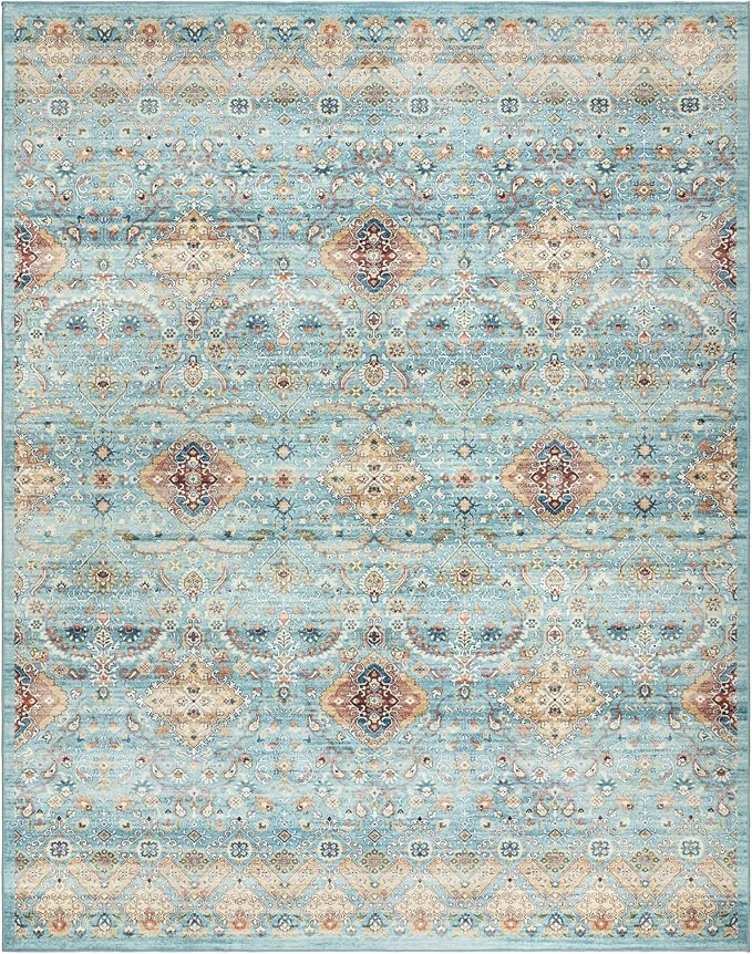 Gertmenian Indoor Boho Area Rug - 6x9 Medium, Non Slip, Super Strong, Ideal for High Traffic Areas in Bedroom, Living Room, Kitchen - Tanis, Sage, 28502