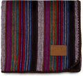 QISU Alpaca Wool Blanket Throw | Large, Beautiful, Warm, Variegated | 85 x 65 inches | Ultra-Soft, Hypoallergenic and Breathable | Non-Itchy or Scratchy (Purple Earth Variegated)
