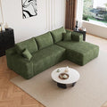 96" Sectional Couches for Living Room Modern Modular Sofa with L-Shape Couchs Upholstered Boneless Couch Deep Seat Sectional Couch with Chaise (Green, 96" Right Facing Chaise+2Seaters)