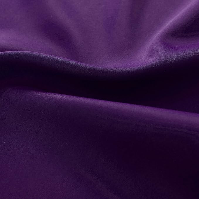 DONREN 72 Inch Length Blackout Window Curtain Panels for Bedroom - Rod Pocket Blackout Solid Curtains for Dining Room(Purple,42 W x 72 L 2 Panels)