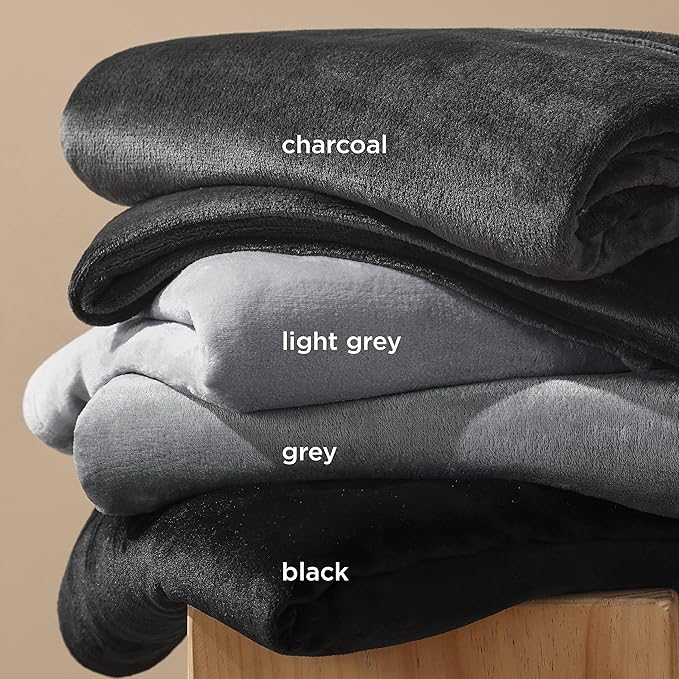 Bedsure GentleSoft Fleece Blankets King Size Dark Grey - Bed Blanket Soft Lightweight Plush Cozy Fuzzy Luxury Microfiber, 108x90 inches