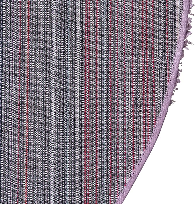 Unique Loom Solid Shag Collection Area Rug (3' 3" Round, Lilac)