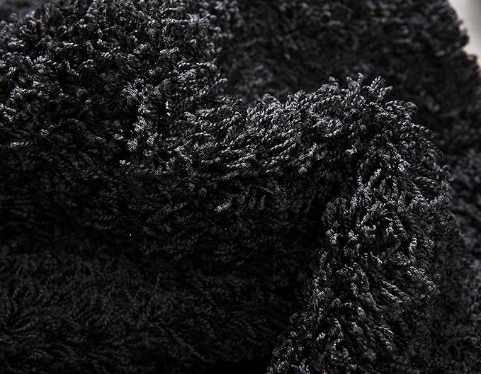 Unique Loom Solid Shag Collection Area Rug (2' 6" x 10' Runner, Jet Black)