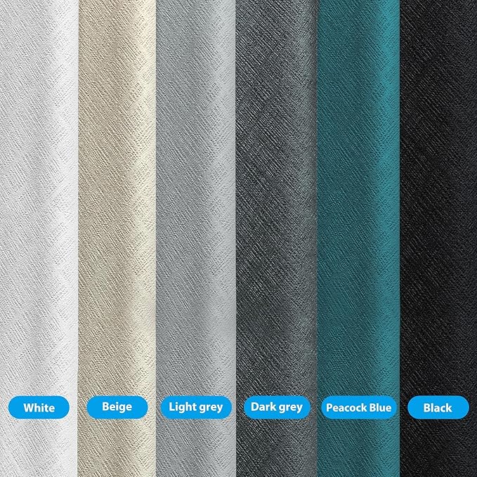 Room Divider Curtain - Total Blackout Privacy Panel, Thermal Insulated, Noise Reduction for Bedroom, Living Room, Window - Ceiling Track W 100 × H 84 in White