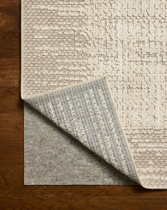 Loloi Amber Lewis Bexley Collection BEX-06 Natural/Taupe 7'-10" x 10' Area Rug Neutral, Textured, Living, Bedroom, Dining, Carpet
