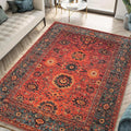 Keen Home Design 6x9 Rug - Machine Washable Area Rug with Non-Slip Backing, Ideal for Living Room, Dining Room, Bedroom - Vintage, Easy Clean, Durable, Low Pile Rug - (6' x 9')