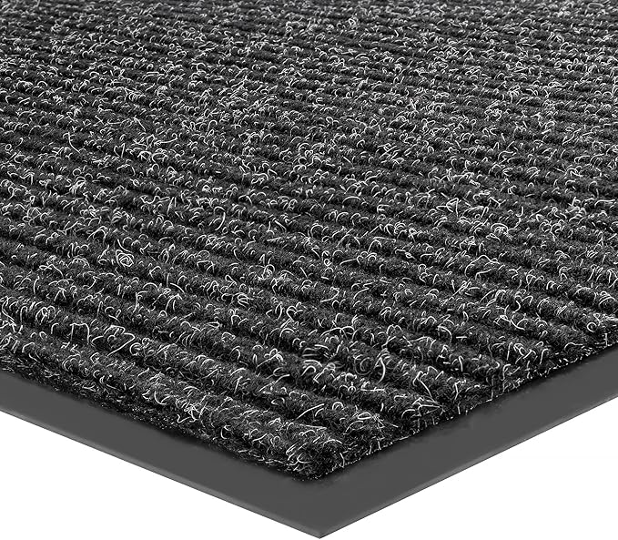 Front Door Mat, Heavy Duty Indoor Outdoor Doormat for Entryway, 72" x 24" Low Profile Outdoor Mats for Home Entrance, Stain and Fade Resistant Welcome Mat for High Traffic Area, Black