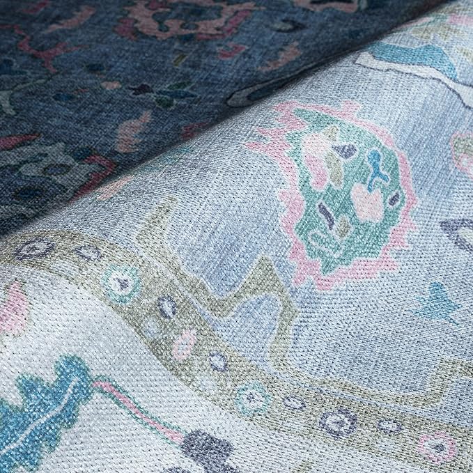 Fame Rugs Lavender Modern Oushak Rug 2'6"x13, Vintage Turkish Colorful Oriental Antique Inspired Long Runner Rugs, Luxury Living Room Bedroom (386PBL, 2'6" x 13')