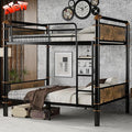 Upgraded Version Thickened Metal Heavy-Duty Twin XL Over Twin XL Bunk Bed, Best Convertible Industrial Twin XL Bunk Bed Frame with Ladder for Adults, Easy Assembly (Twin XL Over Twin XL)