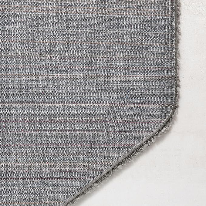 Unique Loom Solid Shag Collection Area Rug (8' Octagon, Cloud Gray)