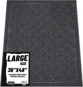 Front Door Mat Indoor Outdoor Entrance, 36" x 48" All-Season Heavy Duty Waterproof Doormat, Non-Slip Absorbent Entryway Mat, Easy to Clean, Low Profile Commercial Floor Mat for Indoor Outdoor
