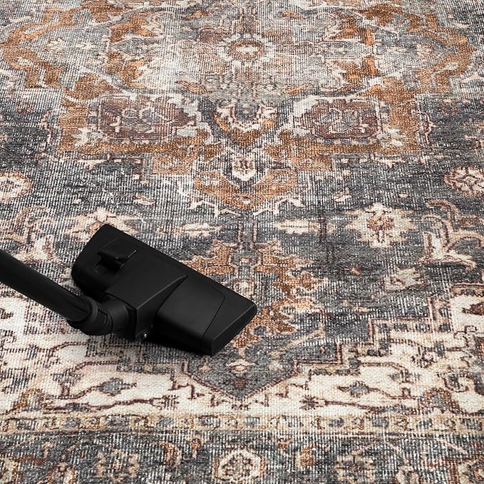 Keen Home Design 2x7 Rug - Machine Washable Runner Rug with Non-Slip Backing, Ideal for Hallway, Entryway, Kitchen, Laundry Room - Vintage, Easy Clean, Durable, Low Pile Rug - (2'6" x 7')