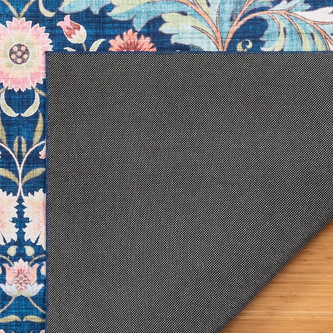 Gertmenian Indoor Boho Area Rug | Home Decor for Entryway, Bedroom, Living Room, Office, Kitchen | Non Slip, Soft, Printed Accent Rugs | Altair, Navy, 2x6 Runner, 24508