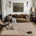 3x5 Deep Brown Area Rug Non Slip Vintage Office Entryway Rug Distressed Machine Washable Kitchen Carpet Traditional Retro Floral Accent Throw Door Mat for Bedroom Bathroom Dining Living Room