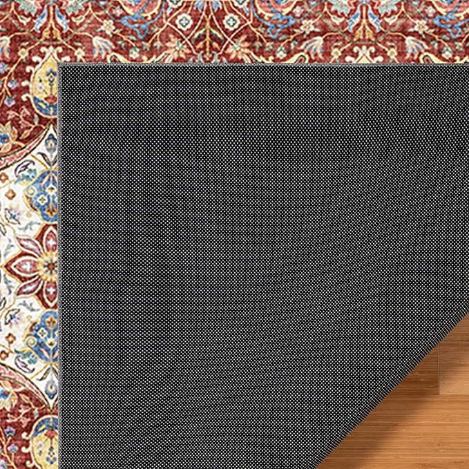 Gertmenian Indoor Bohemian Accent Rug - 3x5 Small, Non-Shedding, Ideal for High Traffic in Living Room, Bedroom, Entryway - Moroccan, Red, 26844