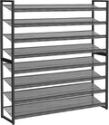 Shoe Rack, Large Metal Shoe Organizer,Max Holds 50 Pairs,8 Tier Shoe Storage Shelf for Garage,Closet,Entryway, Black