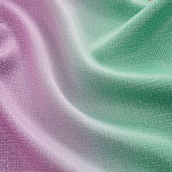 XiDi Blue & Rainbow Curtains for Bedroom & Kids Room - Blackout, Unicorn Wall Decals, 52X84 Inch Long, 1 Panel