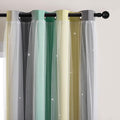XiDi Curtains for Bedroom Decor, Rainbow GreenYellowGrey52/45/1