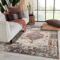 vivorug 3x5 Rug, Small Area Rug for Living Room, Bedroom, Kitchen, Machine Washable Non-Slip Throw Rug, Vintage Carpet for Entryway Nursery Coffee Table - Durable (Brown)