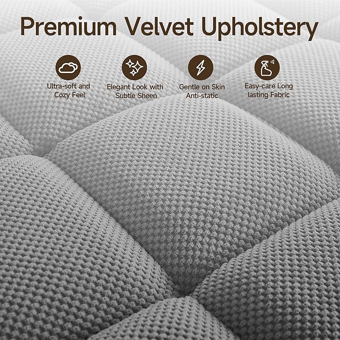 41.7" Chaise Lounge Chair Indoor, Oversized Boucle Upholstered Sofa Bed, Adjustable Backrest Deep Seat Reading Chair, Sofas Couches for Living Room with Storage, Cup Holders & 360° Swivel Side Table