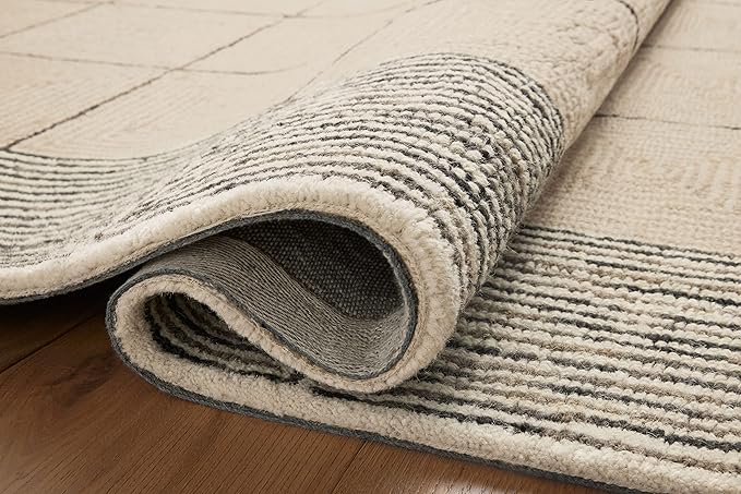 Loloi Chris Loves Julia Francis Collection FRA-02 Cream/Black 2'-6" x 7'-6" Runner Rug