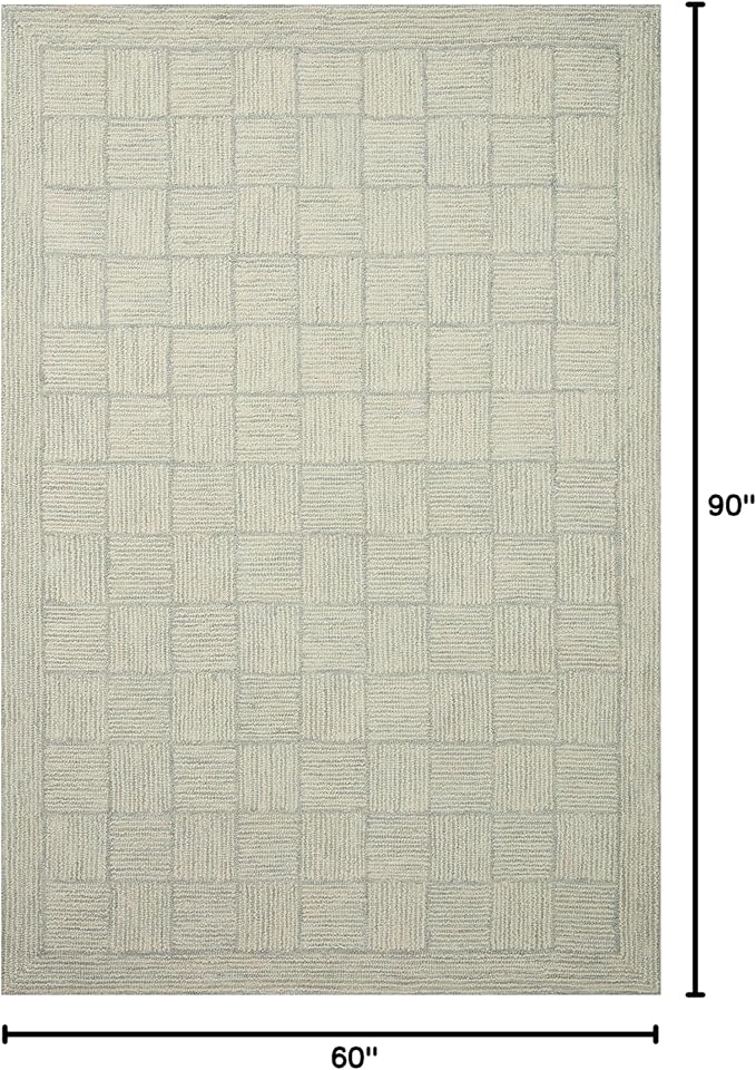 Loloi Chris Loves Julia Francis Collection FRA-03 Silver/Sky 5'-0" x 7'-6" Area Rug