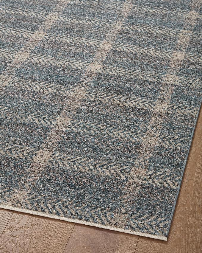 Loloi Angela Rose Ember Collection EMB-03 Blue/Beige 2'-7" x 7'-6" Runner Rug