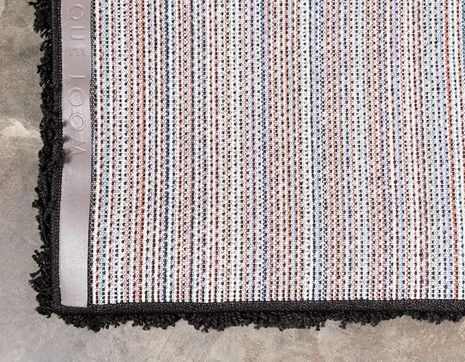 Unique Loom Solid Shag Collection Area Rug (4' 1" x 6' 1" Rectangle, Jet Black)