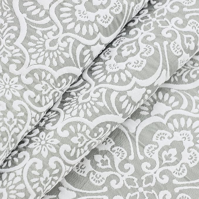 Superior 3 Piece Bedspread Set, Home Bed Decor, Decorative Bed Spread, 2 Pillow Shams, Medium Weight Blanket, Floral Matelasse Coverlet, Bedding Essentials, Enzy Collection, King, Sage