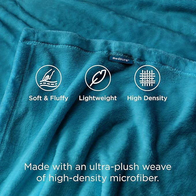 Bedsure GentleSoft Fleece Blankets King Size Teal - Bed Blanket Soft Lightweight Plush Cozy Fuzzy Luxury Microfiber, 108x90 inches