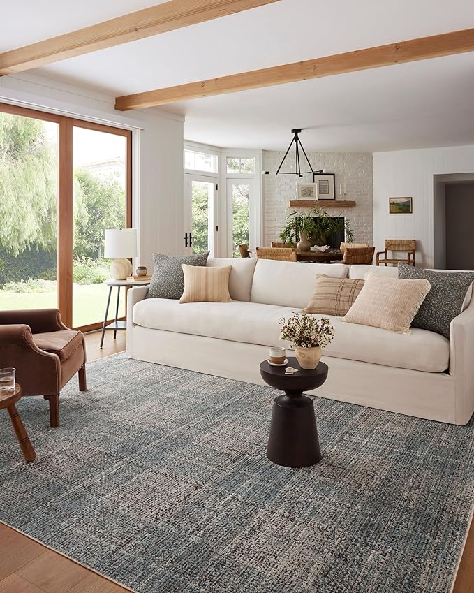 Loloi Angela Rose Ember Collection EMB-09 Denim/Charcoal 9'-6" x 13'-1" Area Rug