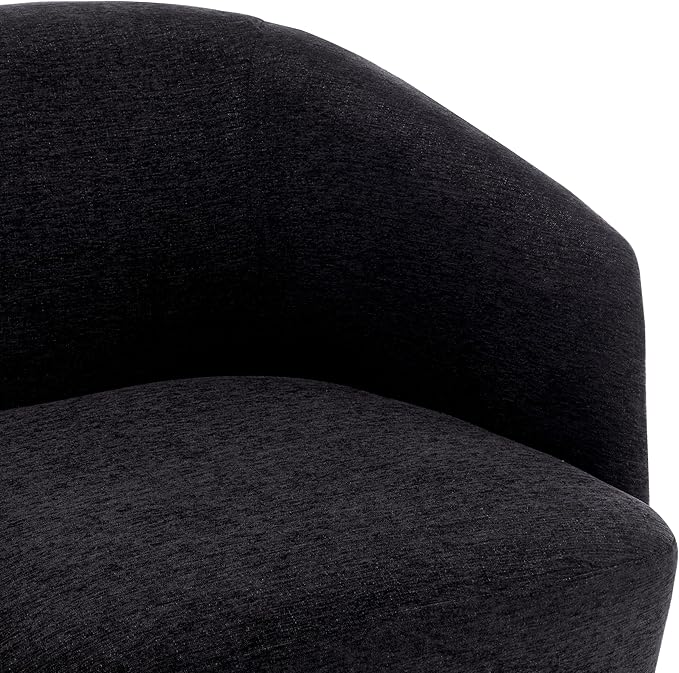 MINCETA Accent Chair,Modern Swivel Chairs for Living Room and Bedroom Reading with Wood Base,Performance Fabric in Charcoal Gray