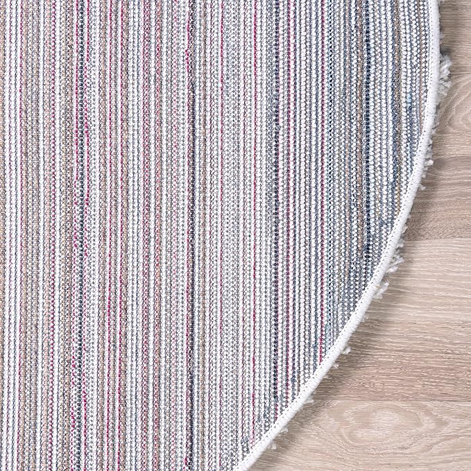 Unique Loom Solid Shag Collection Area Rug (10' 2" Round, Snow White)
