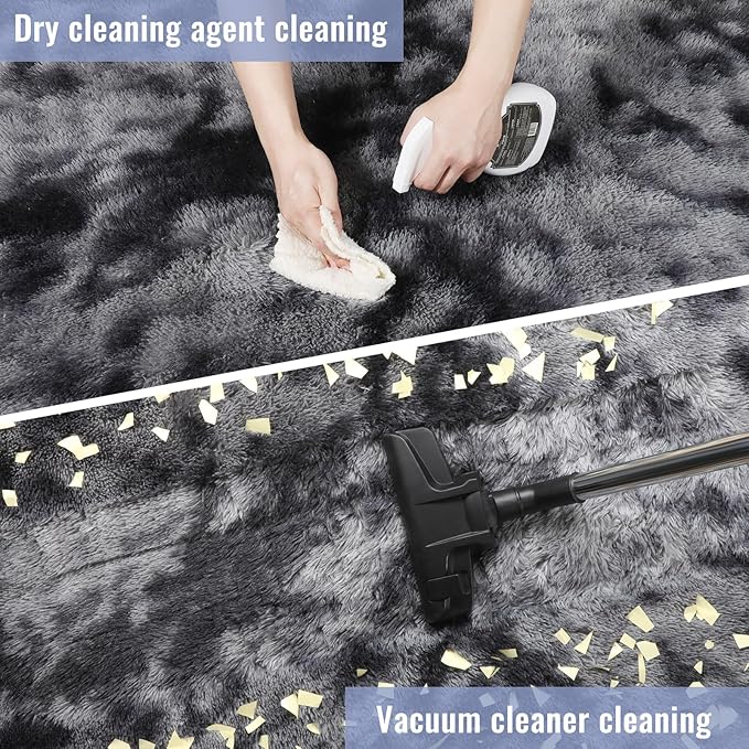 PAGISOFE Abstract Soft Shaggy Rugs for Living Room 5x8 Ft,Tie-Dyed Grey Fluffy Washable Rugs for Kids Room Furry Carpets for Bedroom Room Decor Aesthetic Large Shag Carpet for Boys Girls Dorm Nursery