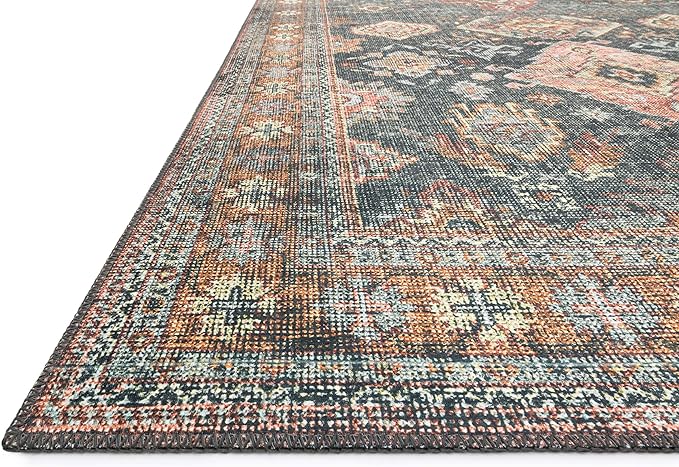 Loloi II Skye Collection SKY-10 Sea/Rust 2'-6" x 7'-6" Runner Rug