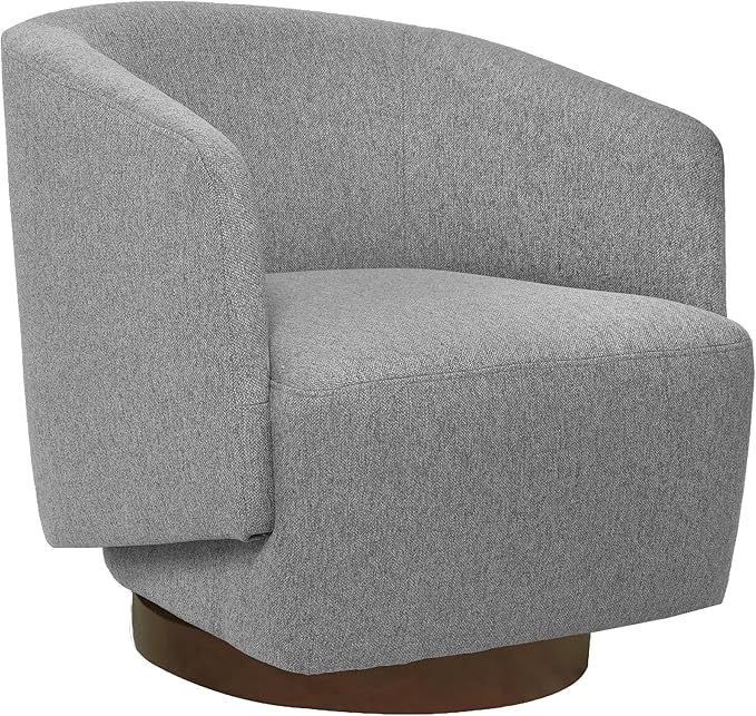 MINCETA Accent Chair,Modern Swivel Chairs for Living Room and Bedroom Reading with Wood Base,Set of 2,Performance Fabric in Gray