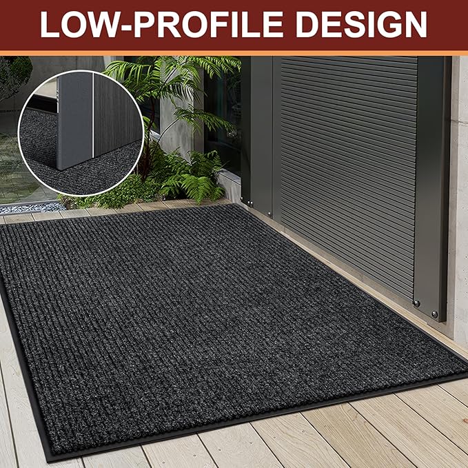 Vicwe Indoor Outdoor Door Mat, 2'x3'Heavy Duty Front Door Mat, Non-Slip Washable Doormats Entrance Mats, Dirt Resistant and Absorbent Doormat, Commercial Outdoor Entrance Floor Mat for Home Office