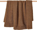HiEnd Accents Teddy Throw Blanket, 60x90 inch, Umber, Oversized Boucle Throw Blanket, Soft Cozy Classic Chic Casual Heavy Blanket, Modern Rustic Plush Comfy Warm Blanket for Bed, Sofa