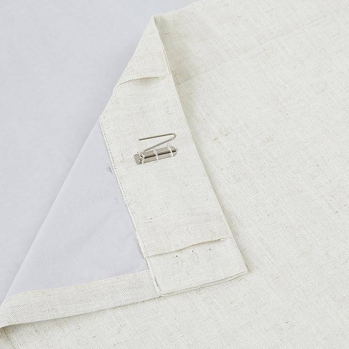 Vision Home Natural Linen Full Blackout Curtains 84 inch Length for Bedroom Living Room Darkening Soundproof Window Panels Thermal Insulated Rod Pocket Back Tab Farmhouse Drapes 56" Wx84 Lx2