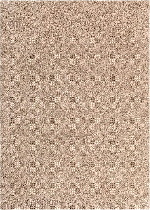 Unique Loom Solid Shag Collection Area Rug (10' x 13' 11" Rectangle, Taupe)