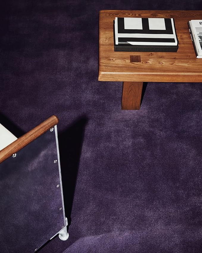 Hand-Tufted Wool Rectangle Area Rug – Soft Premium Wool Carpet for Living Room, Bedroom & Home Décor – 6X8 ft| Lilac – Durable, Non-Slip Backing, Handcrafted Rug