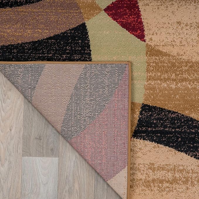 Rugshop Contemporary Abstract Circles Perfect for high Traffic Areas of Your Living Room,Bedroom,Home Office,Kitchen Area Rug 7'10" x 10'2" Multi