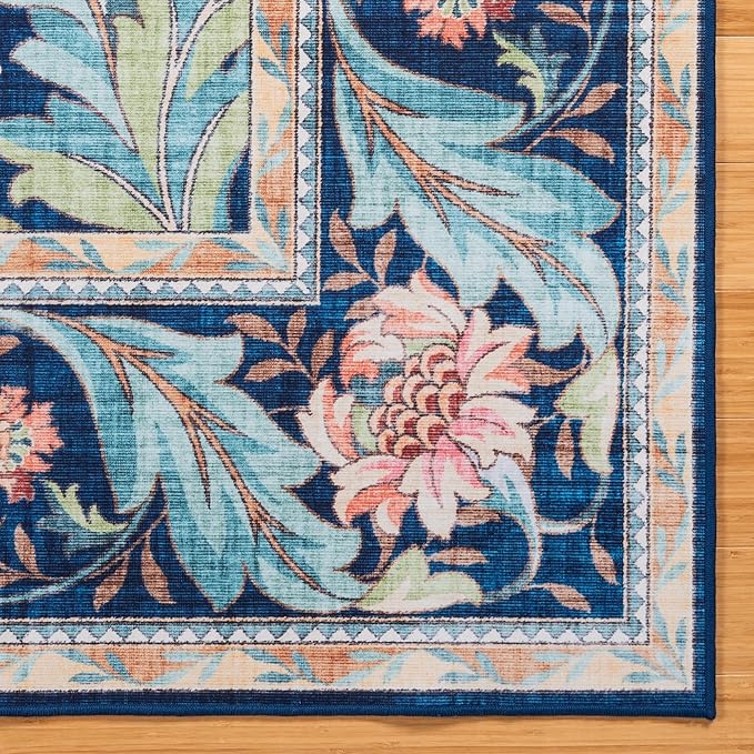 Gertmenian Indoor Boho Area Rug | Home Decor for Entryway, Bedroom, Living Room, Office, Kitchen | Non Slip, Soft, Printed Accent Rugs | Altair, Navy, 8x10 Large, 24513