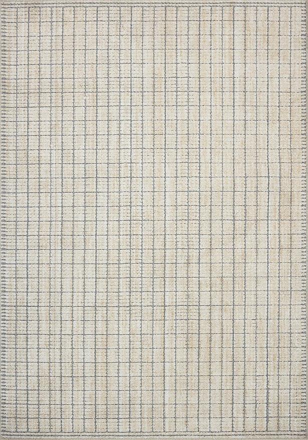Loloi Amber Lewis Bexley Collection BEX-04 Slate/Natural 2'-7" x 12'-0" Runner Rug Neutral, Textured, Living, Bedroom, Dining, Carpet