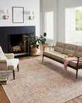 Loloi Chris Loves Julia Jules Collection JUL-04 Tangerine/Mist 2'-6'' x 7'-6'', .13" Pile Height, Runner Rug